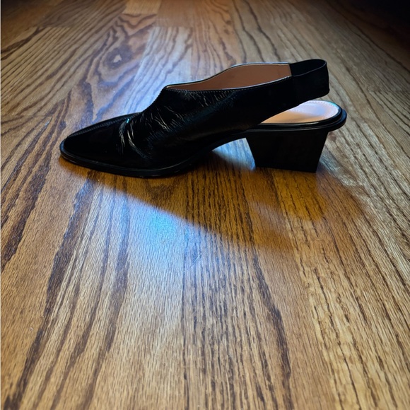 Sportmax Black Patent Leather Slingback Mules - Picture 2 of 4